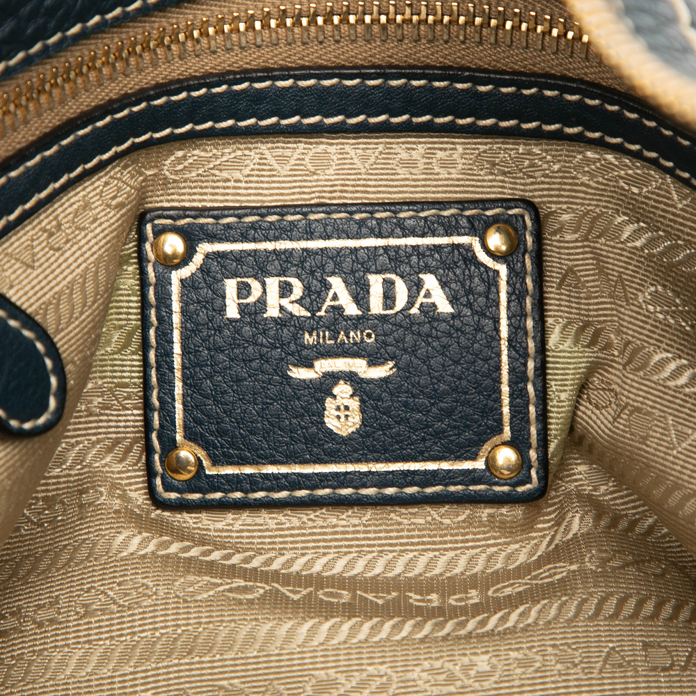 Pre-Loved Prada Vitello Daino Zip Top Satchel - Picture 5 of 8